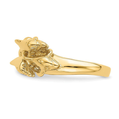14K Gelbgold Ring mit Delfinen
