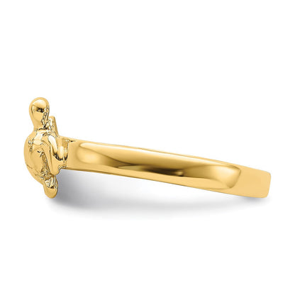 14K Gelbgold Verstellbar Meer Schildkröte Zehenring