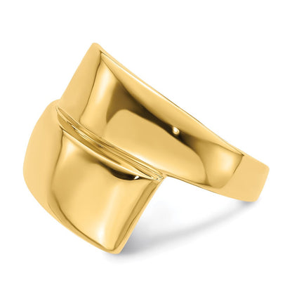 14K Gelbgold Ring mit Bypass-Design, poliert