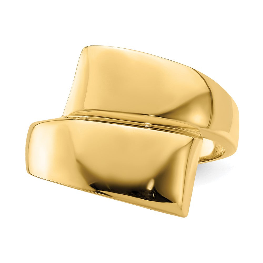 14K Gelbgold Ring mit Bypass-Design, poliert