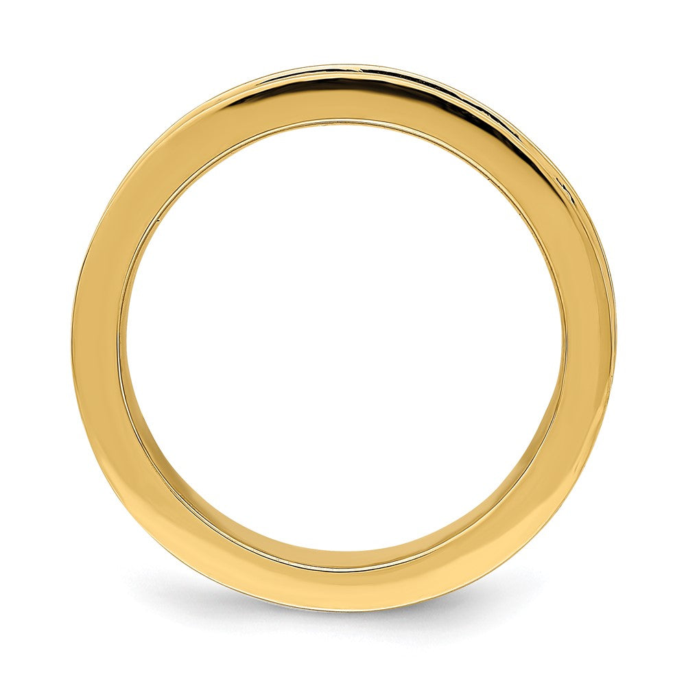 14K Gelbgold Zweifarbiger Claddagh-Ring