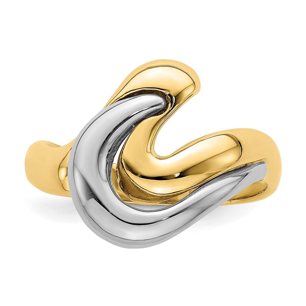 14K Bicolor Doppelschwung-Ring