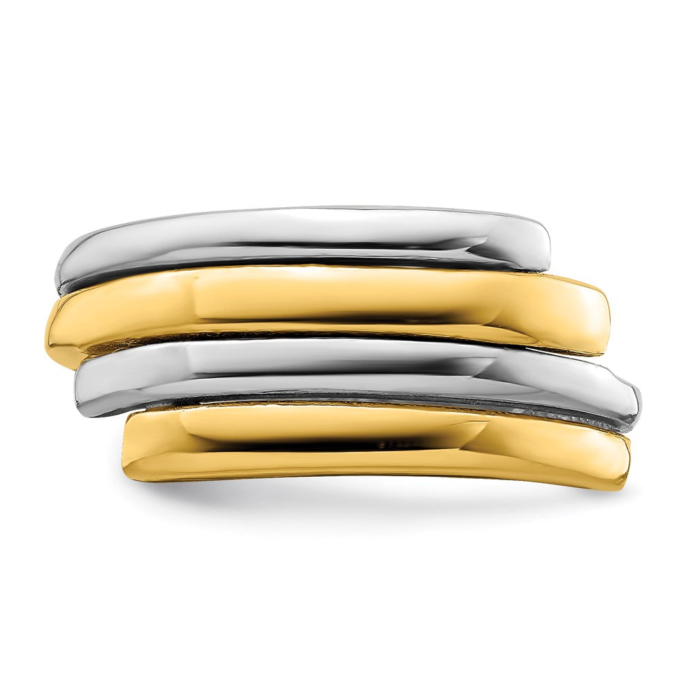14K Bicolor Crossover-Ring