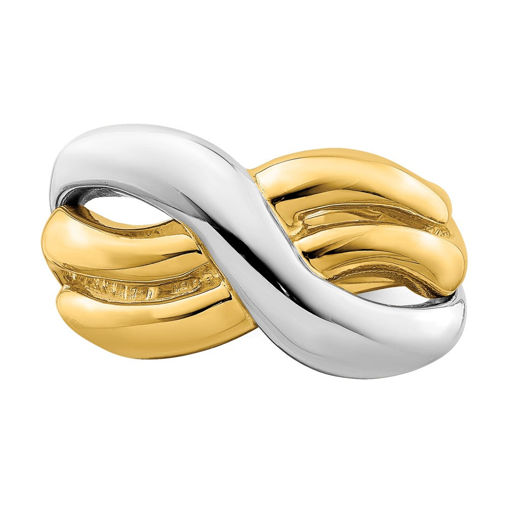 14K Bicolor-Gold Polierter Dreifach-Ring