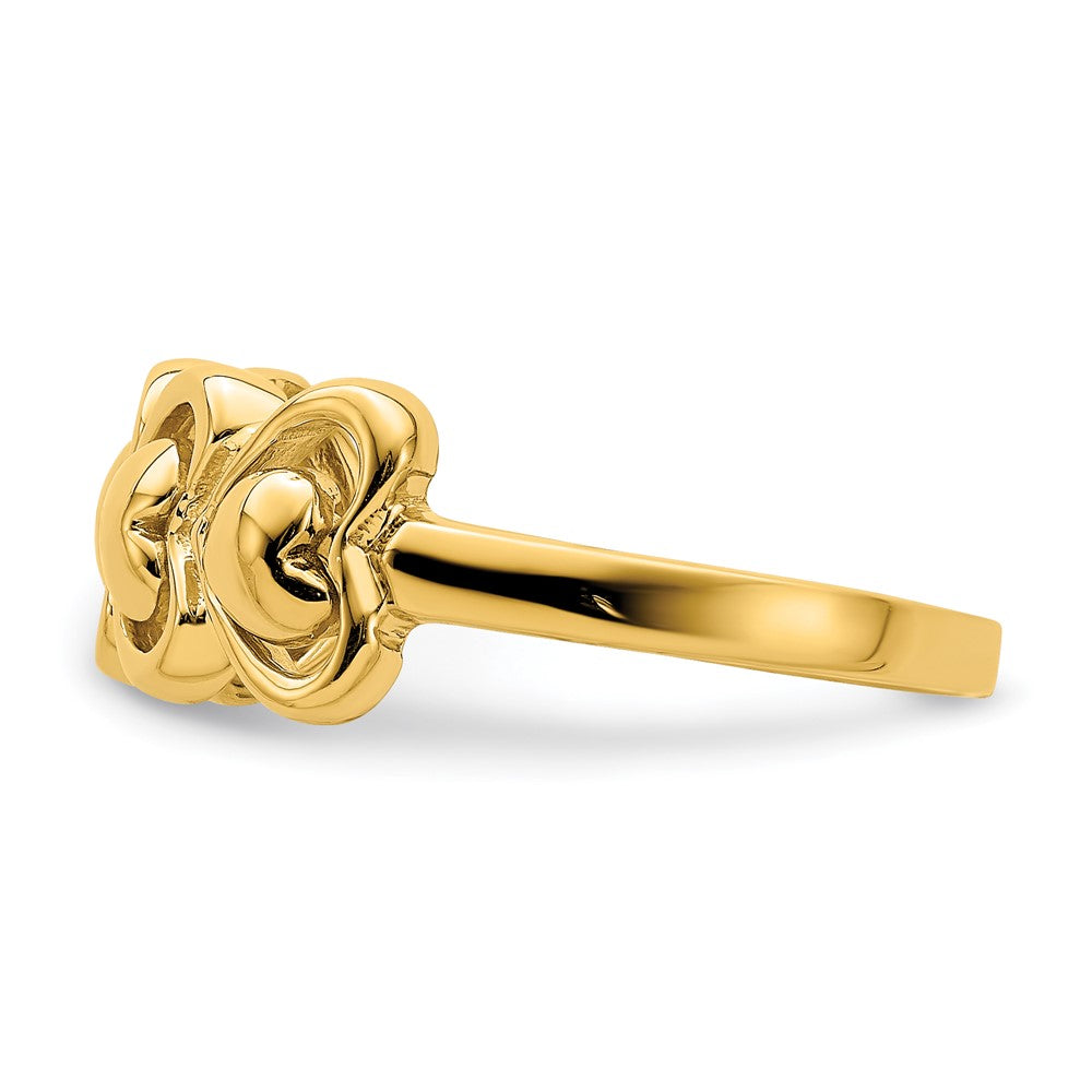 Ring aus 14K Gelbgold, poliert, mit 4 Herzen