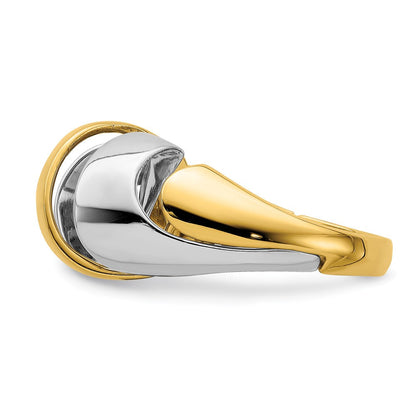 14K Bicolor Gold Spiral-Fashionring