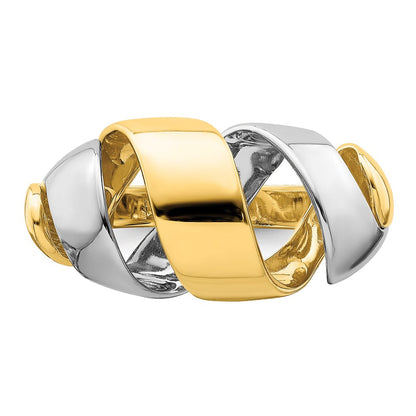 14K Bicolor Gold Spiral-Fashionring