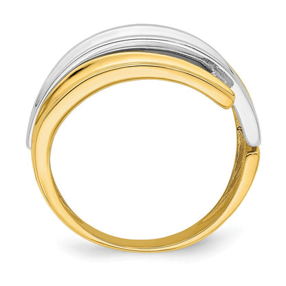14K Bicolor Gold Bypass-Fashion-Ring