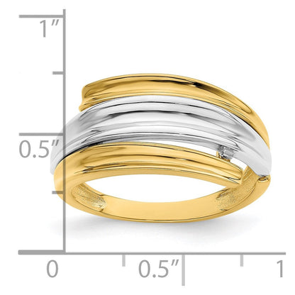 14K Bicolor Gold Bypass-Fashion-Ring