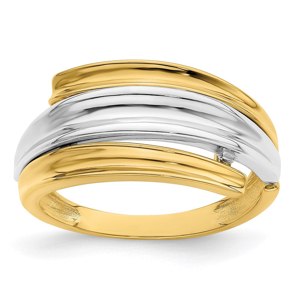 14K Bicolor Gold Bypass-Fashion-Ring