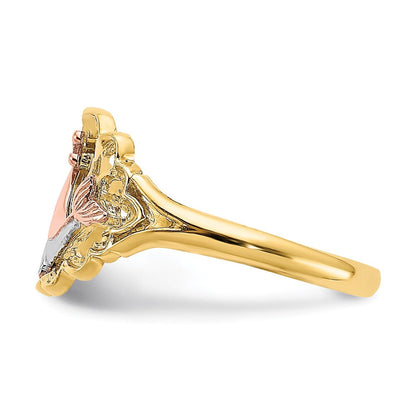 14K Two-Tone Gold Ring mit Weißrhodium-Wal