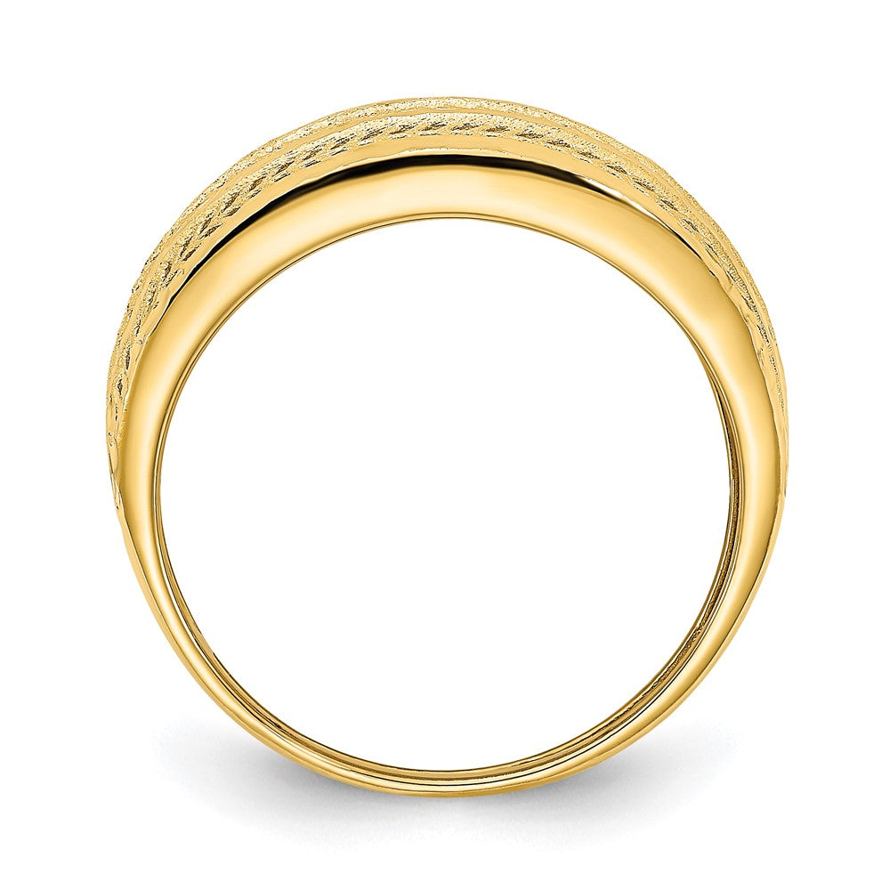 14K Gelbgold Ring, poliert, Fantasie-Design