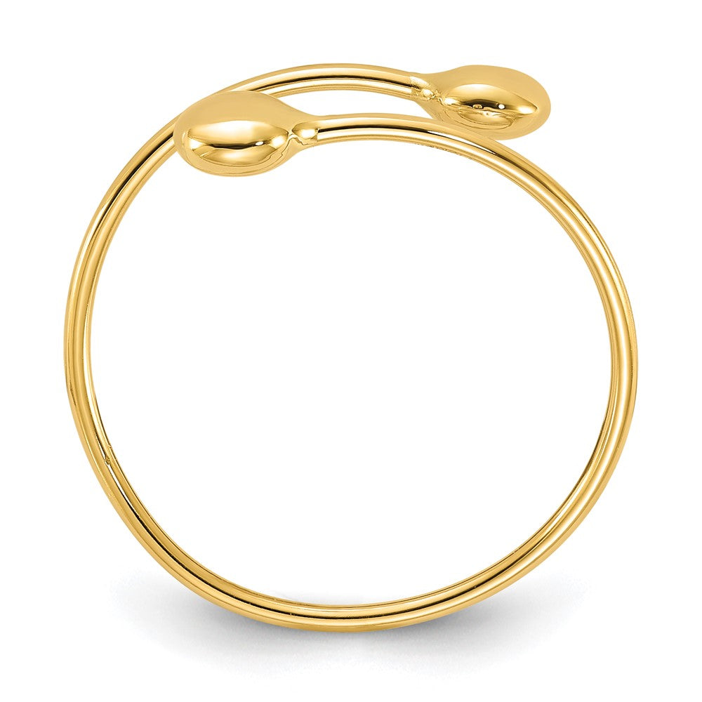 14K Gelbgold Poliert Verstellbar Mode Ring