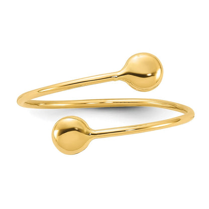14K Gelbgold Poliert Verstellbar Mode Ring
