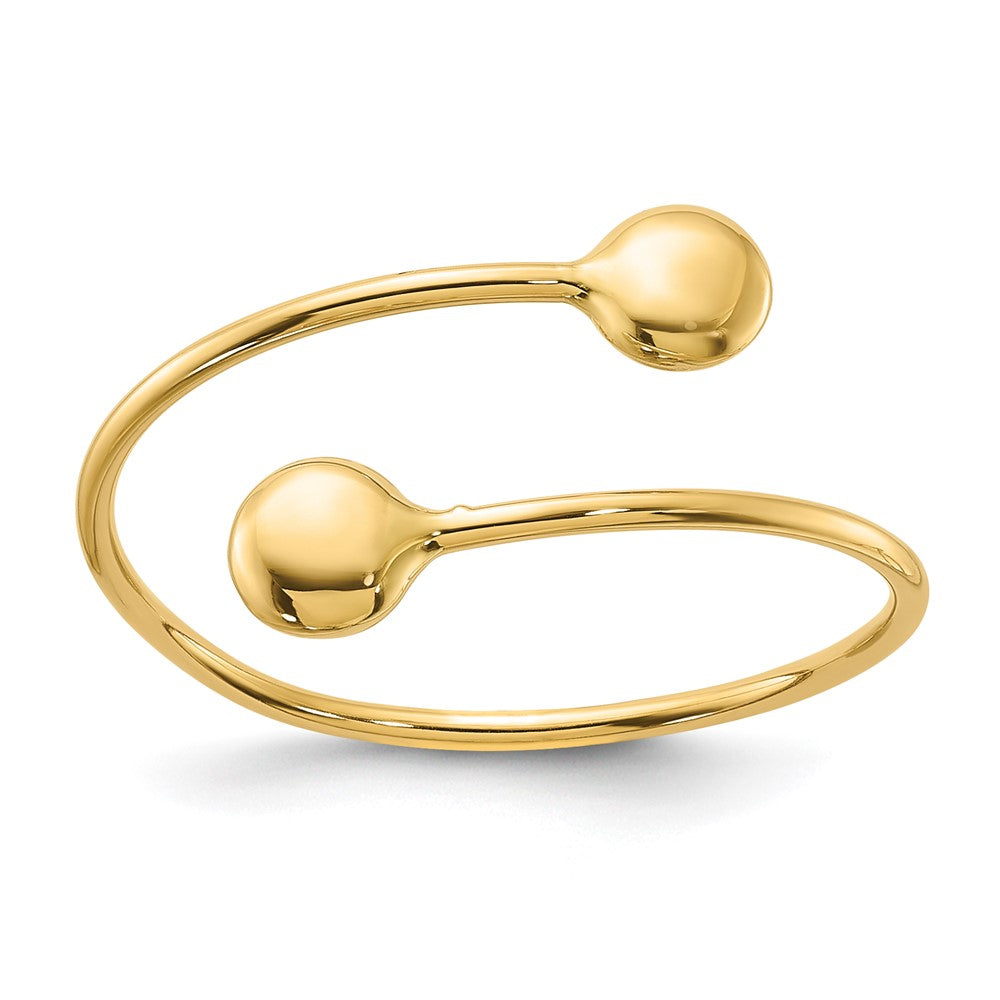 14K Gelbgold Poliert Verstellbar Mode Ring