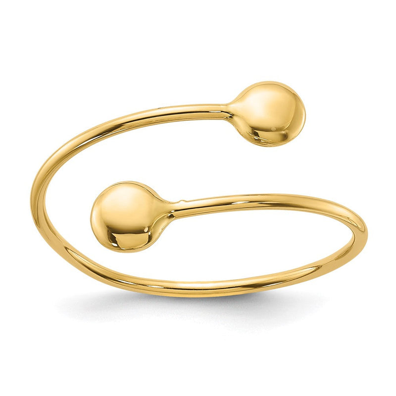 14K Gelbgold Poliert Verstellbar Mode Ring