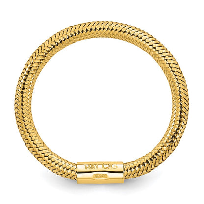 14K Gelbgold Netz Dehnbar Ring