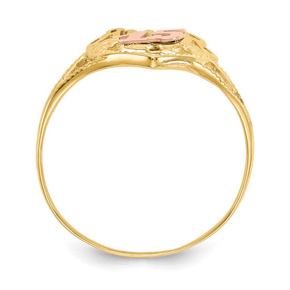 14K Bicolor-Gold Amor 15-Herzen-Ring