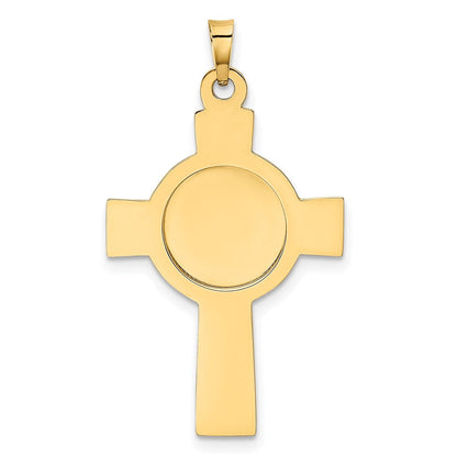 14K Gelbgold Kreuz mit St.-Christophorus-Medaillen-Anhänger