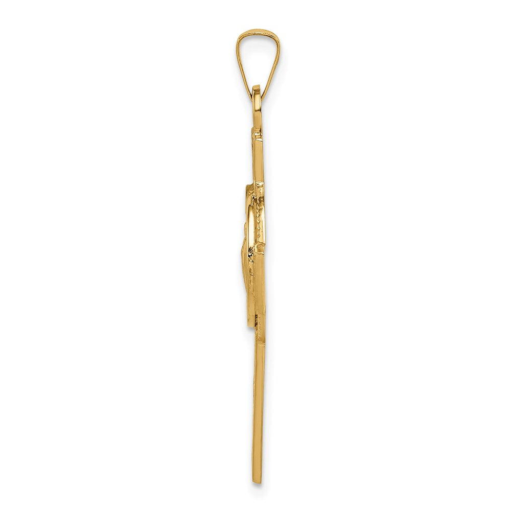 14K Gelbgold Kreuz-Anhänger mit St.-Jude-Medaille