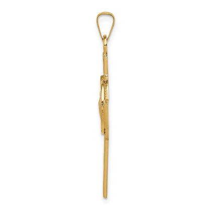 14K Gelbgold Kreuz-Anhänger mit St.-Jude-Medaille