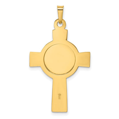 14K Gelbgold Kreuz-Anhänger mit St.-Jude-Medaille