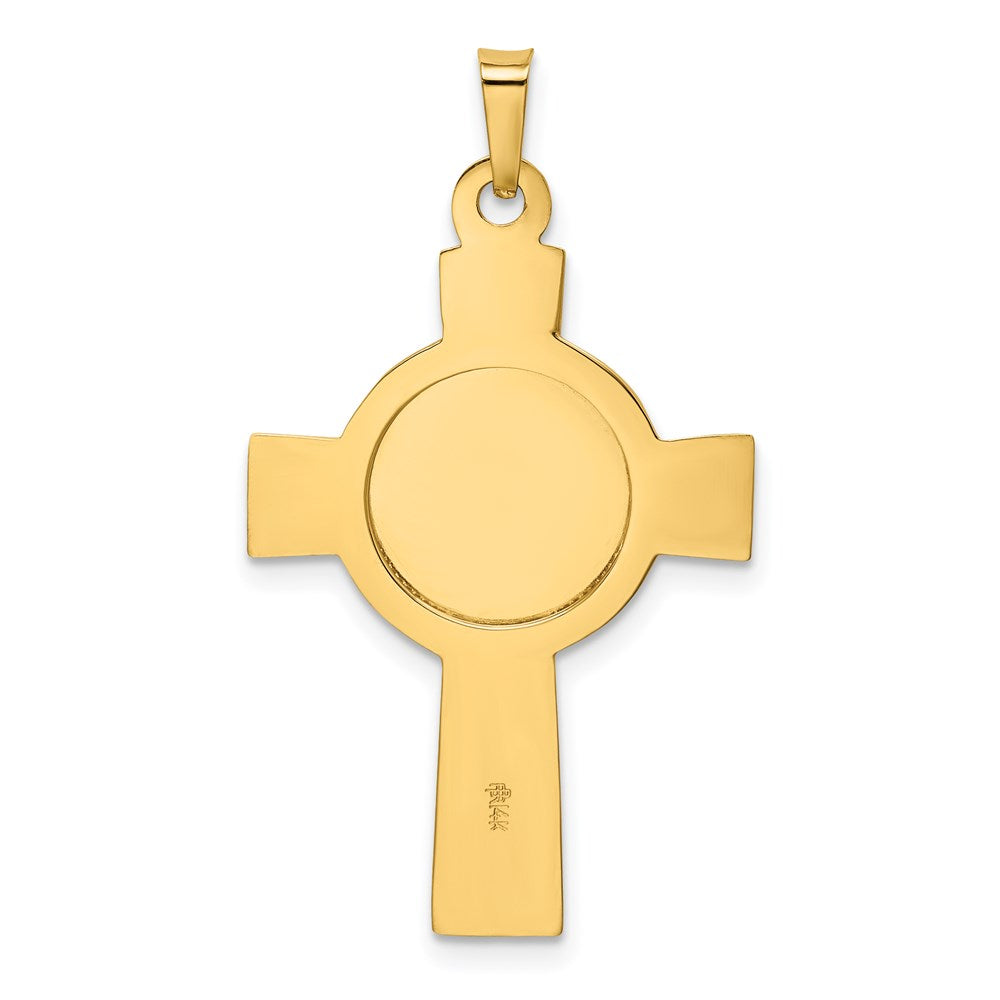 14 Karat Gelbgold Kreuz-Anhänger mit Air-Force-Emblem