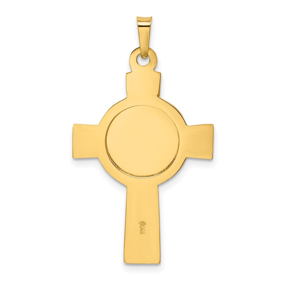 14K Gelbgold-Kreuzanhänger mit Marine-Corps-Insignie