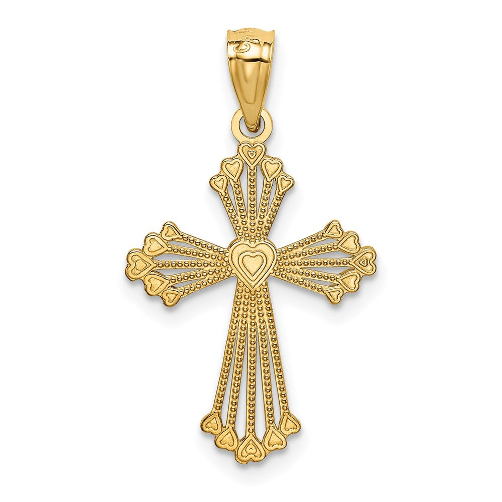 14K Gelbgold Passion Kreuz Anhänger