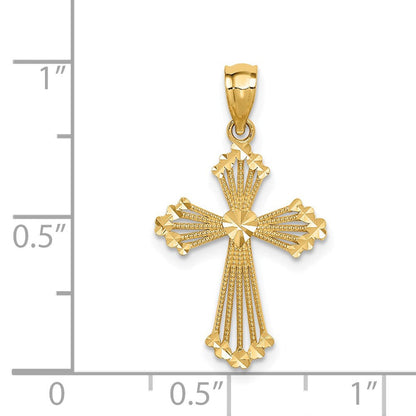 14K Gelbgold Passion Kreuz Anhänger