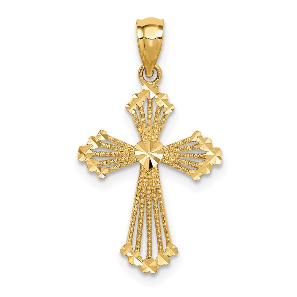 14K Gelbgold Passion Kreuz Anhänger