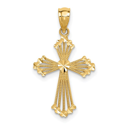 14K Gelbgold Passion Kreuz Anhänger