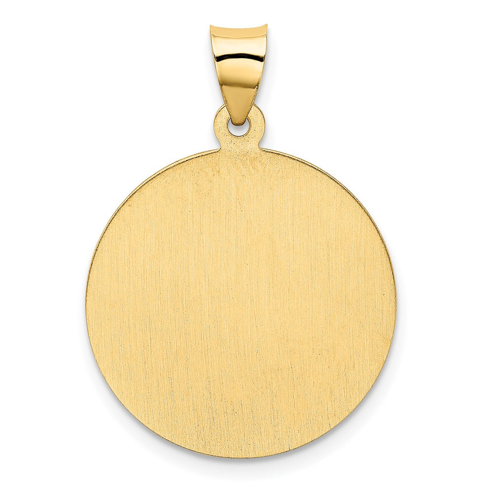 14K Gelbgold Saint Christopher Medaille Hohl Anhänger