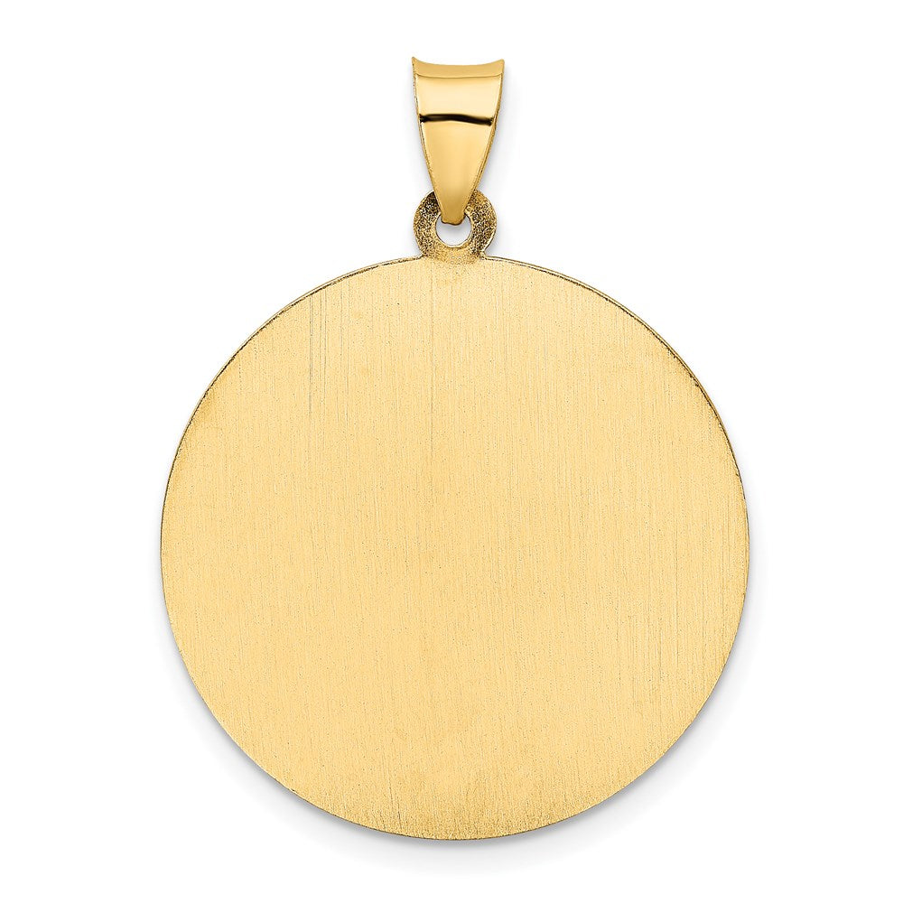 14K Gelbgold Saint Christopher Medaille Hohl Anhänger