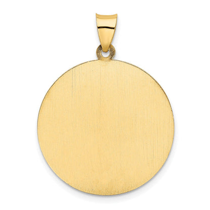 14K Gelbgold Saint Christopher Medaille Hohl Anhänger