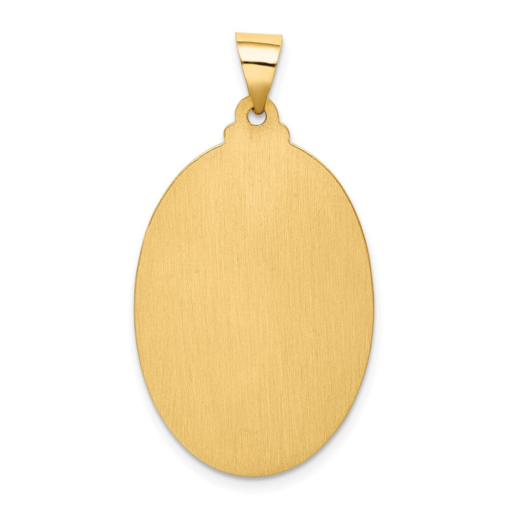 14K Gelbgold Saint Christopher Medaille Hohl Anhänger