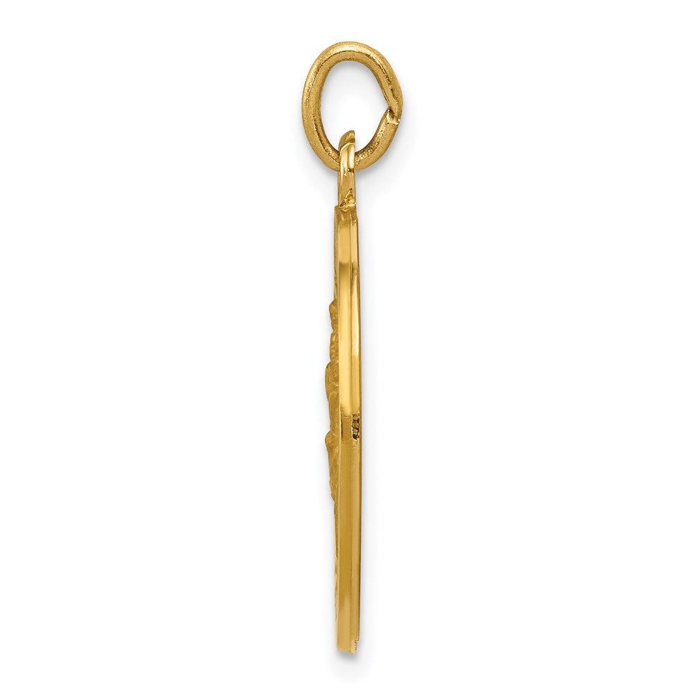14K Gelbgold Anhänger mit Sankt-Christophorus-Medaille der US-Küstenwache