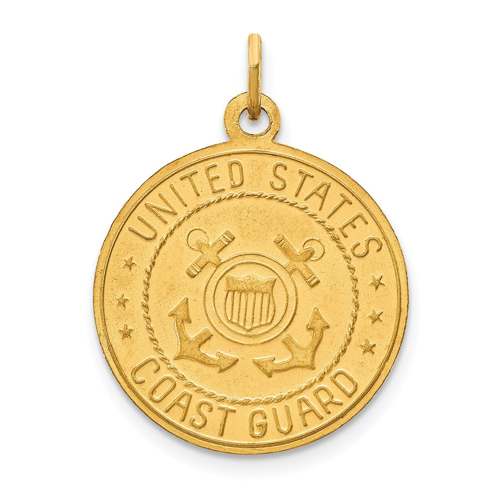 14K Gelbgold Anhänger mit Sankt-Christophorus-Medaille der US-Küstenwache