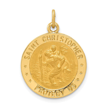 14K Gelbgold Anhänger mit Sankt-Christophorus-Medaille der US-Küstenwache