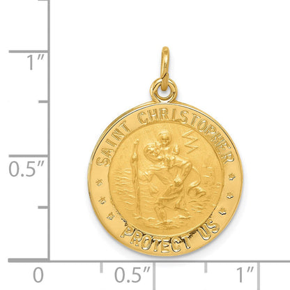 14K Gelbgold US Navy St. Christophorus Medaille Anhänger