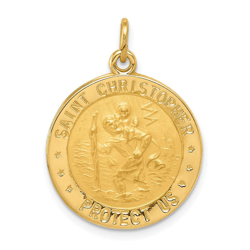14K Gelbgold US Navy St. Christophorus Medaille Anhänger