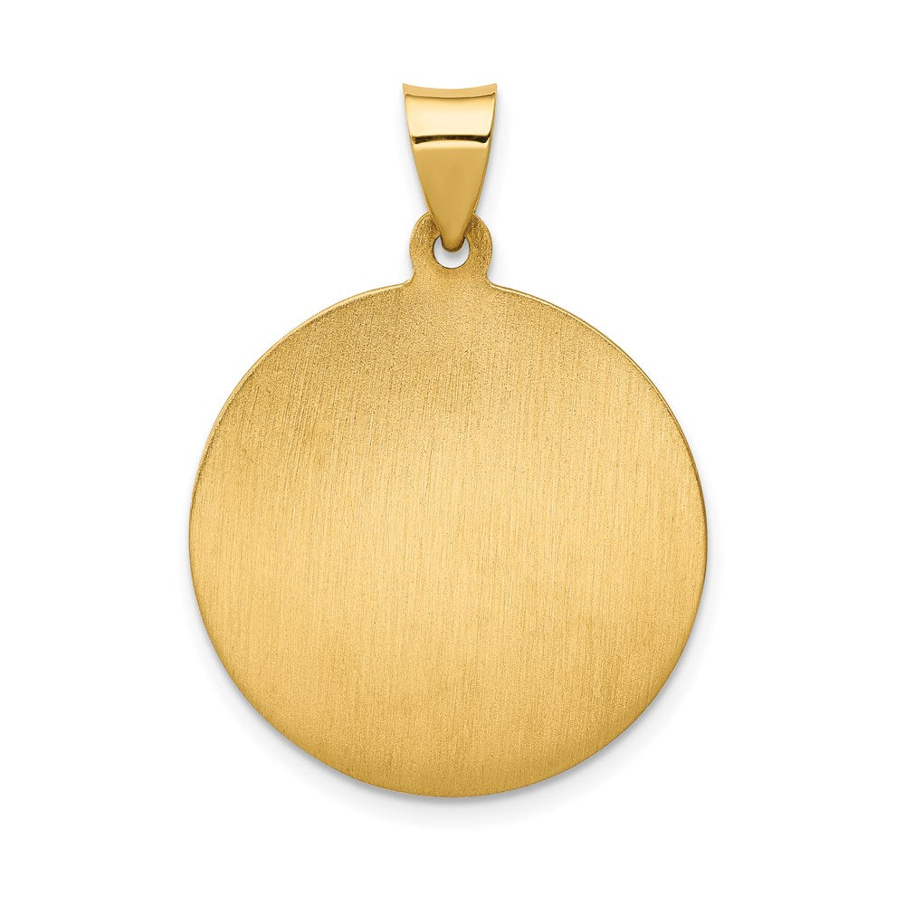 14K Gelbgold Saint Anthony Medaille Hohl Anhänger