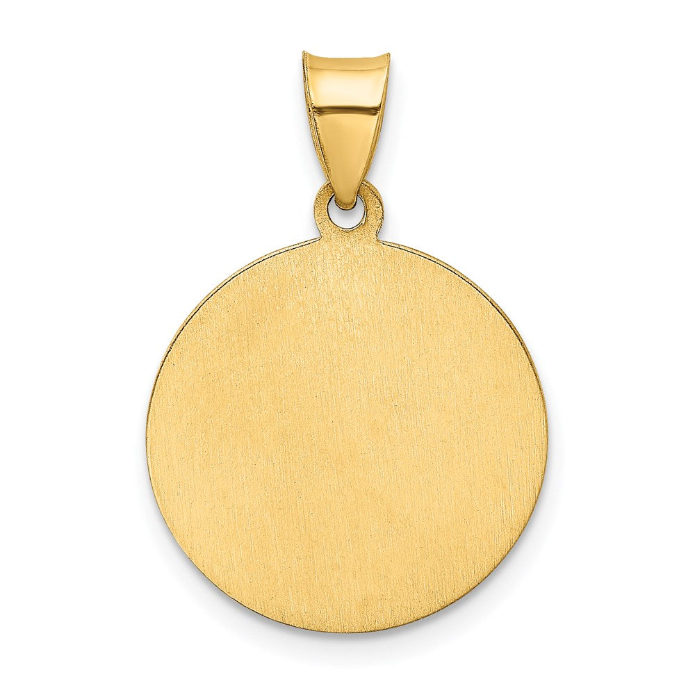 14K Gelbgold Heilig Kommunion Medaille Hohl Anhänger