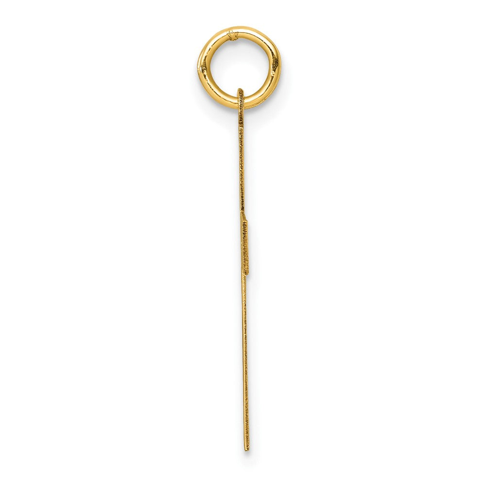 14K Gelbgold Poliert Kreuz Anhänger