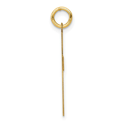 14K Gelbgold Poliert Kreuz Anhänger