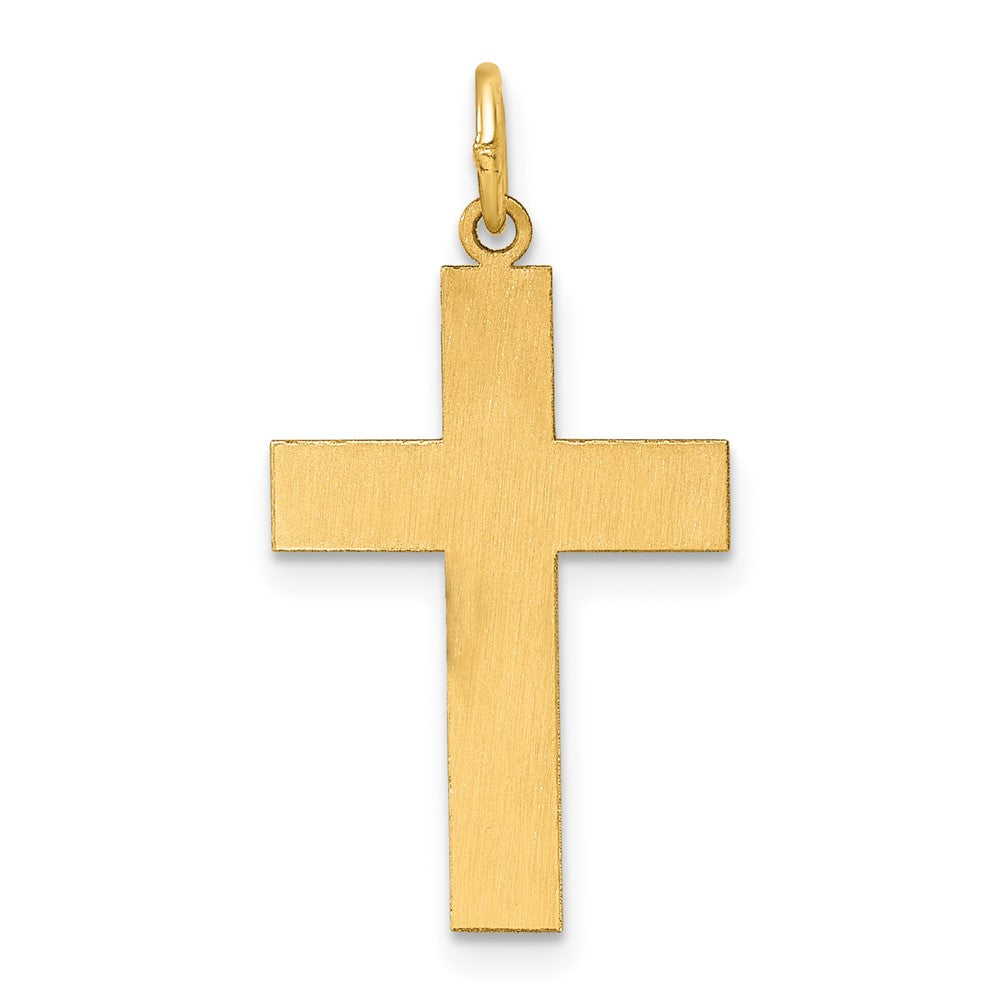 14K Gelbgold Poliert Kreuz Anhänger