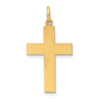 14K Gelbgold Poliert Kreuz Anhänger