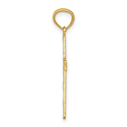 14K Gelbgold Filigran Kreuz Anhänger