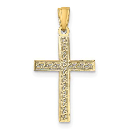 14K Gelbgold Filigran Kreuz Anhänger