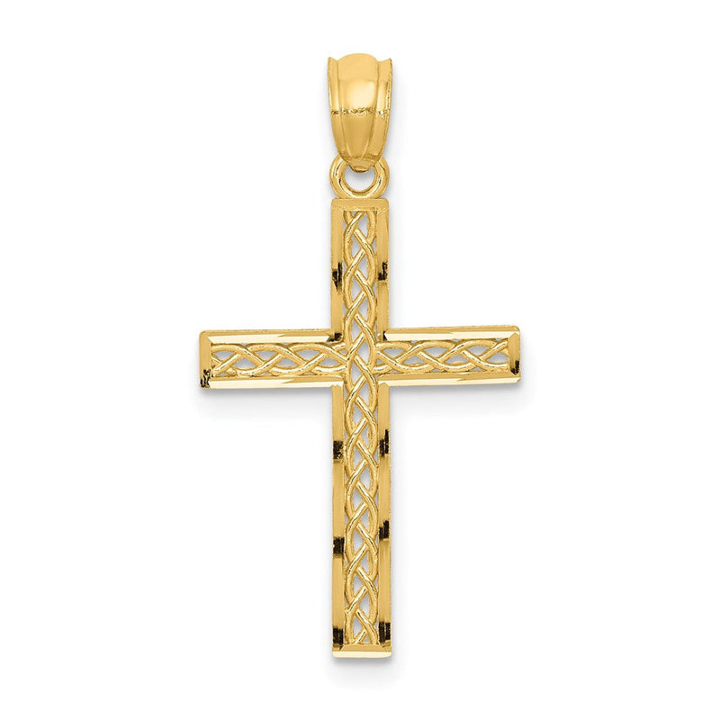 14K Gelbgold Filigran Kreuz Anhänger
